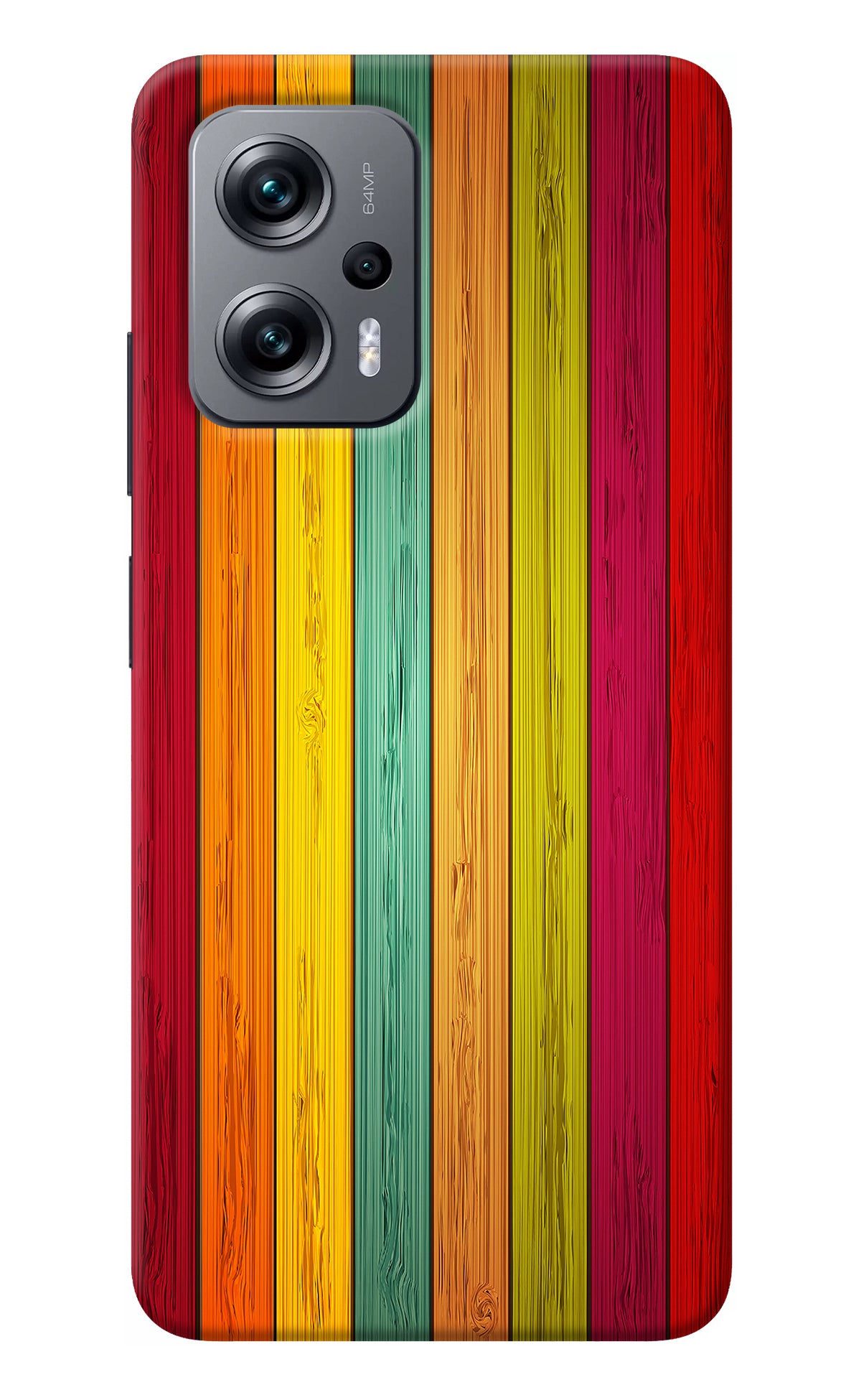 Multicolor Wooden Redmi K50i Back Cover