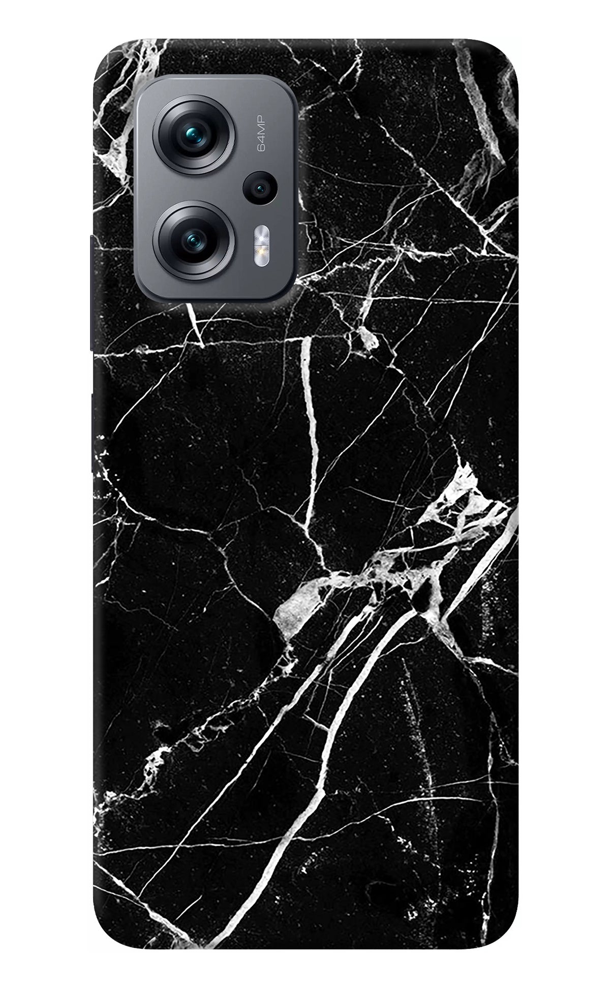 Black Marble Pattern Redmi K50i Back Cover