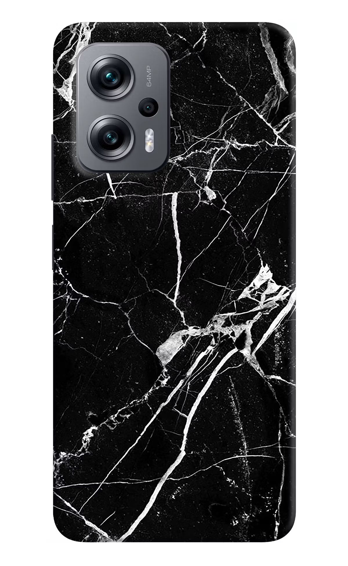 Black Marble Pattern Redmi K50i Hard Case Back Cover by Casekaro