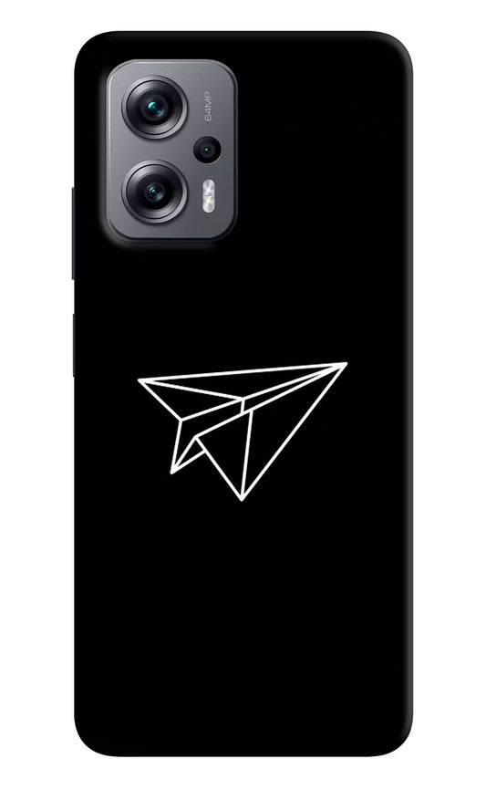 Paper Plane White Redmi K50i Hard Case Back Cover by Casekaro