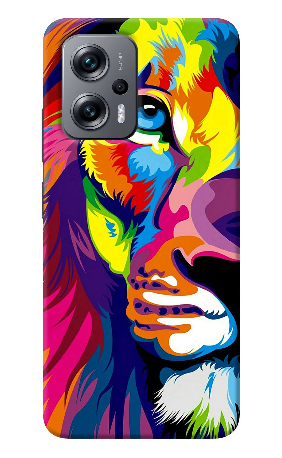 Lion Half Face Redmi K50i Back Cover