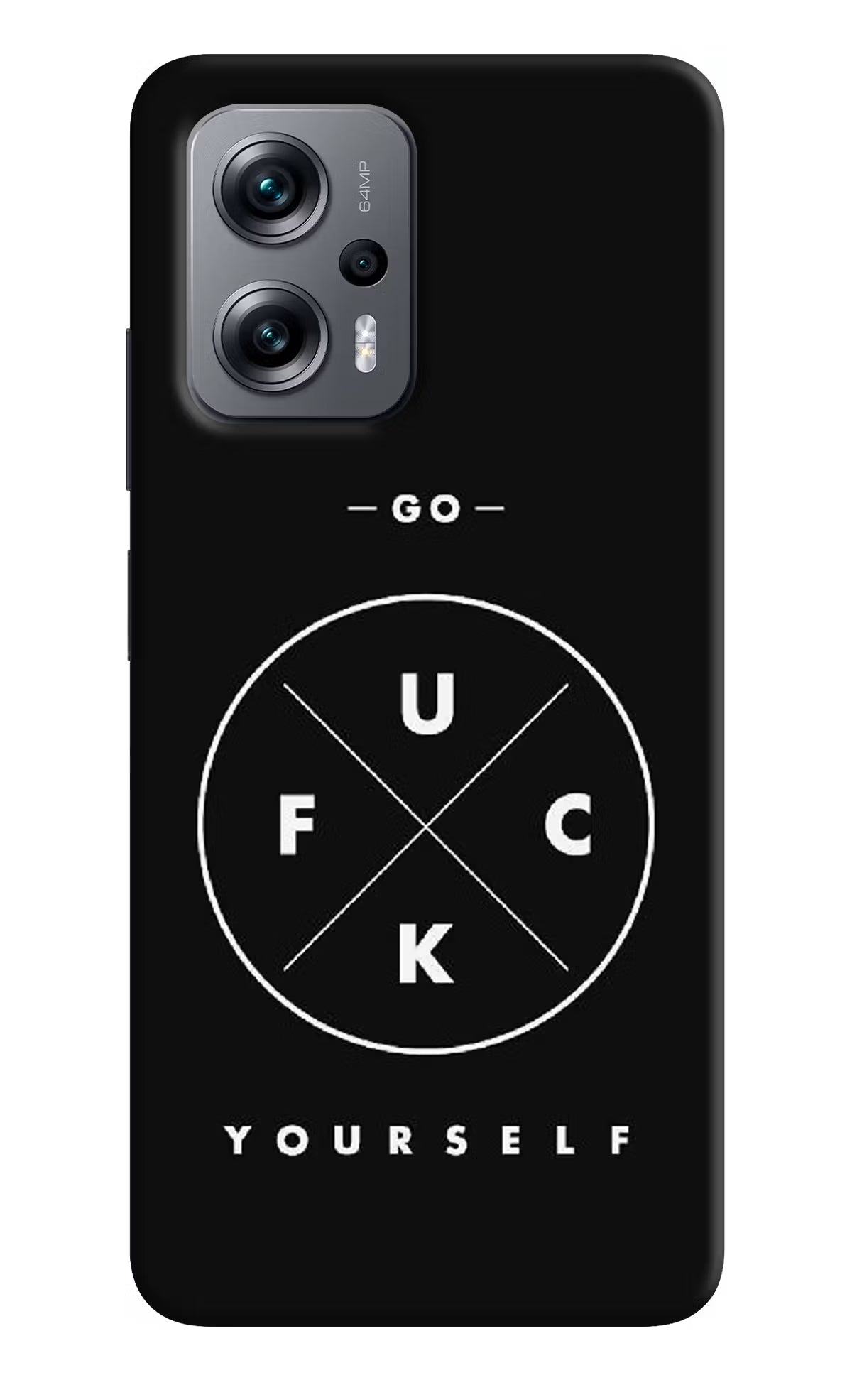 Go Fuck Yourself Redmi K50i Hard Case Back Cover by Casekaro
