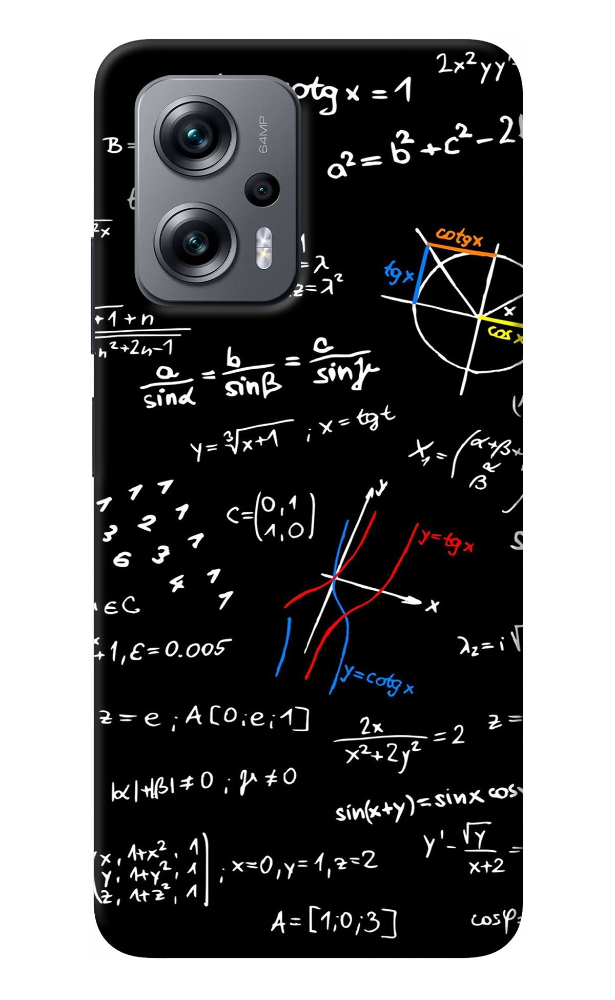 Mathematics Formula Redmi K50i Back Cover