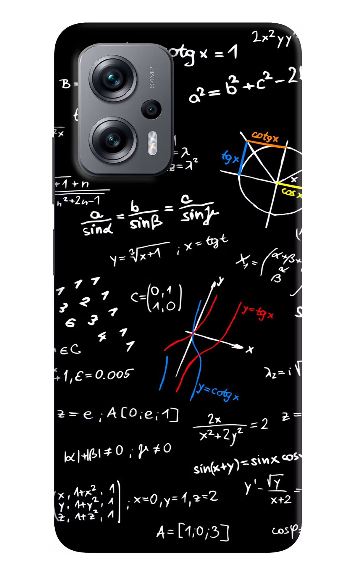 Mathematics Formula Redmi K50i Hard Case Back Cover by Casekaro