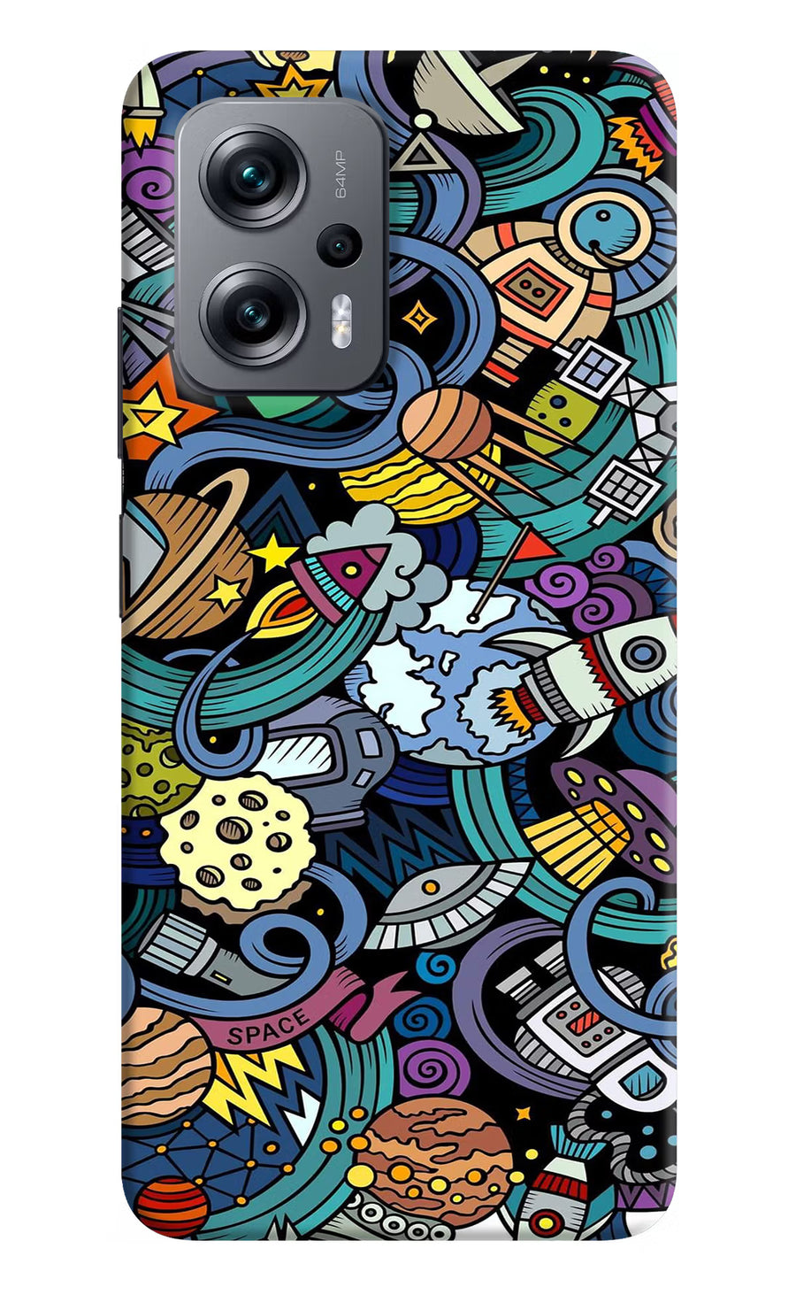 Space Abstract Redmi K50i Back Cover, Hard case