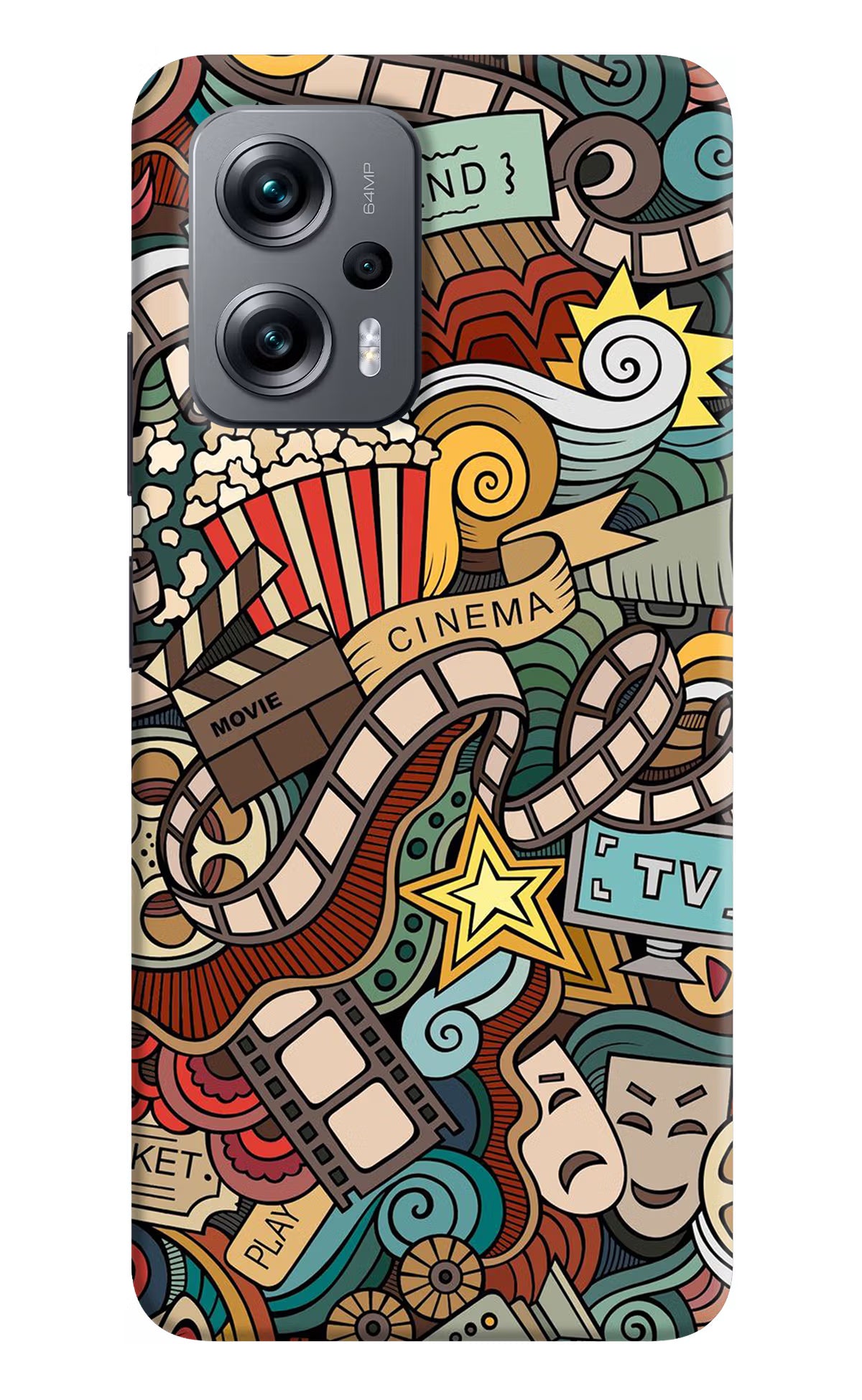 Cinema Abstract Redmi K50i Hard Case Back Cover by Casekaro