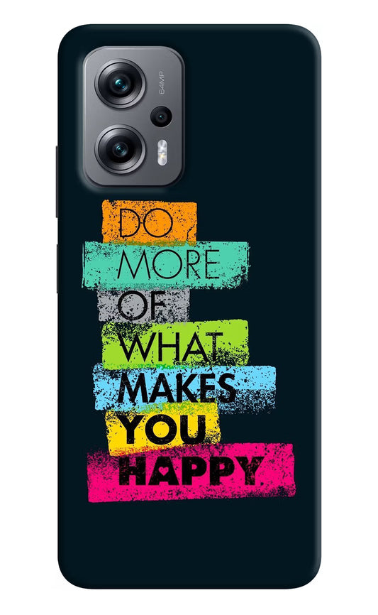 Do More Of What Makes You Happy Redmi K50i Hard Case Back Cover by Casekaro