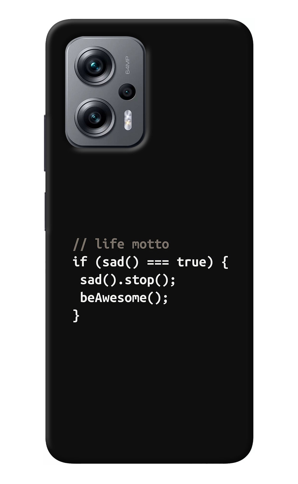 Life Motto Code Redmi K50i Back Cover