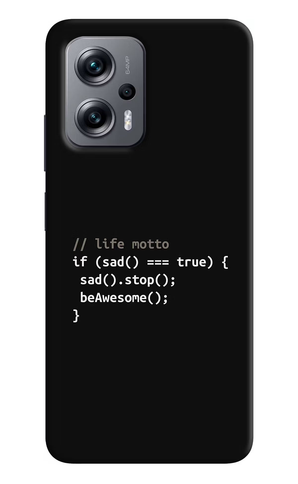 Life Motto Code Redmi K50i Hard Case Back Cover by Casekaro