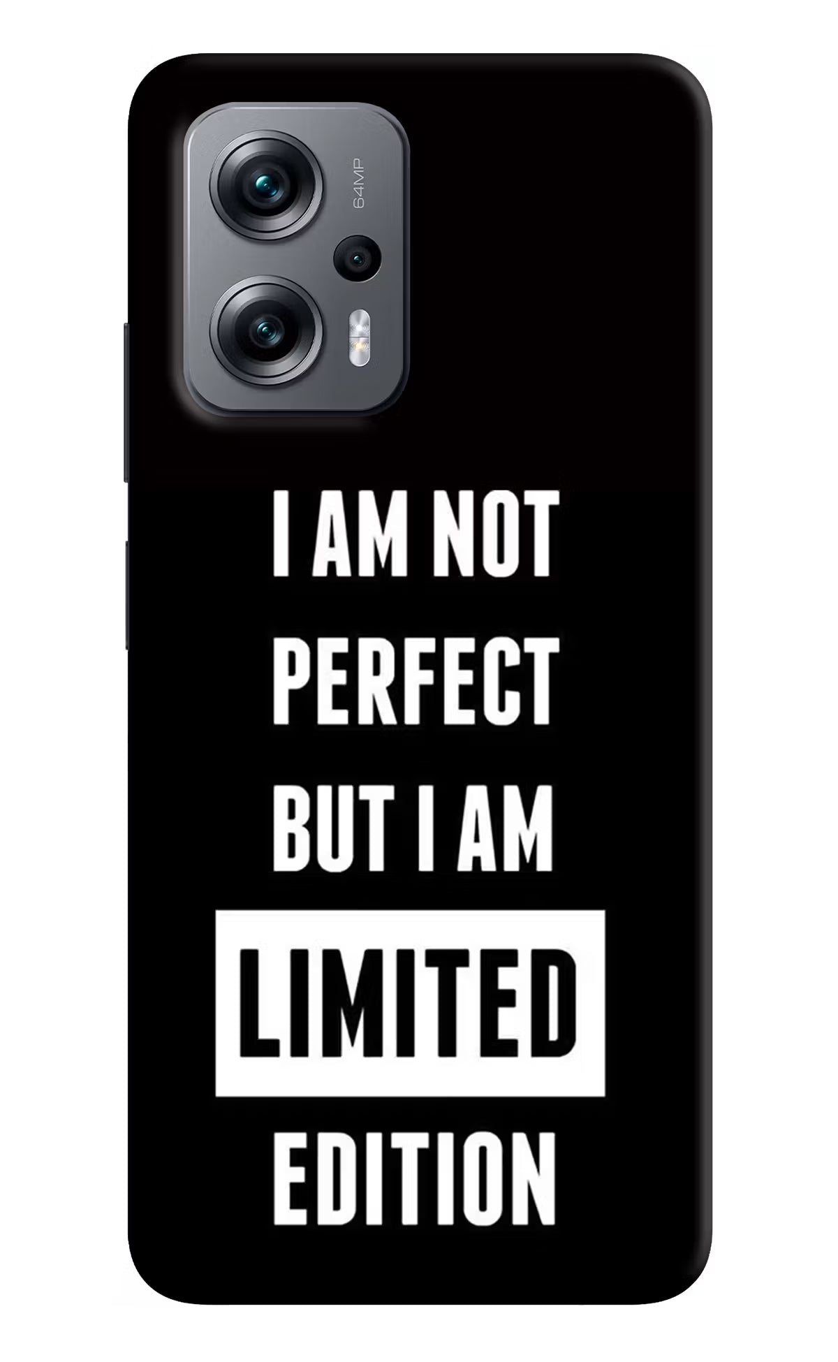 I Am Not Perfect But I Am Limited Edition Redmi K50i Hard Case Back Cover by Casekaro