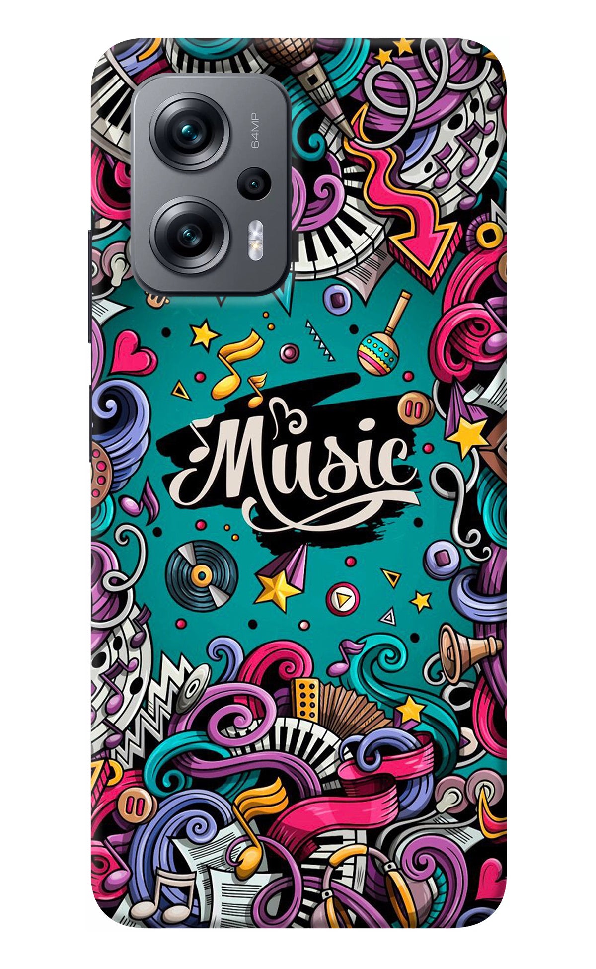 Music Graffiti Redmi K50i Back Cover