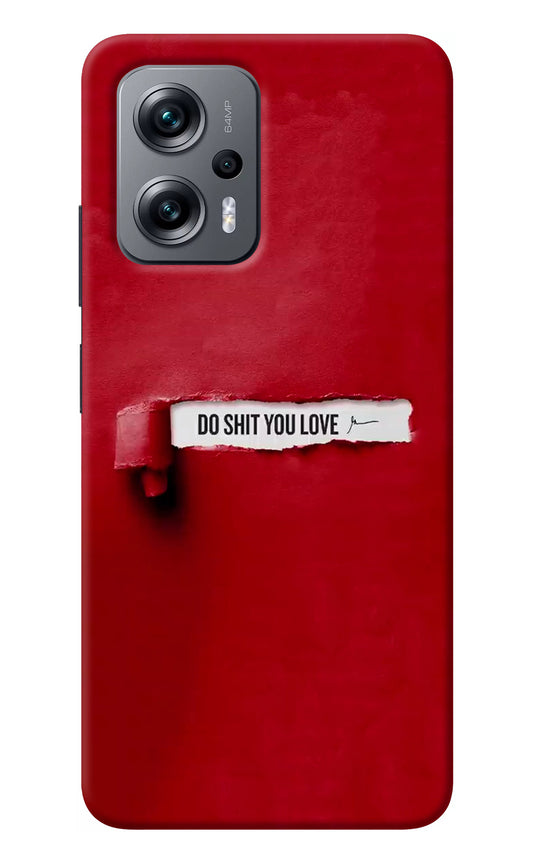 Do Shit You Love Redmi K50i Back Cover