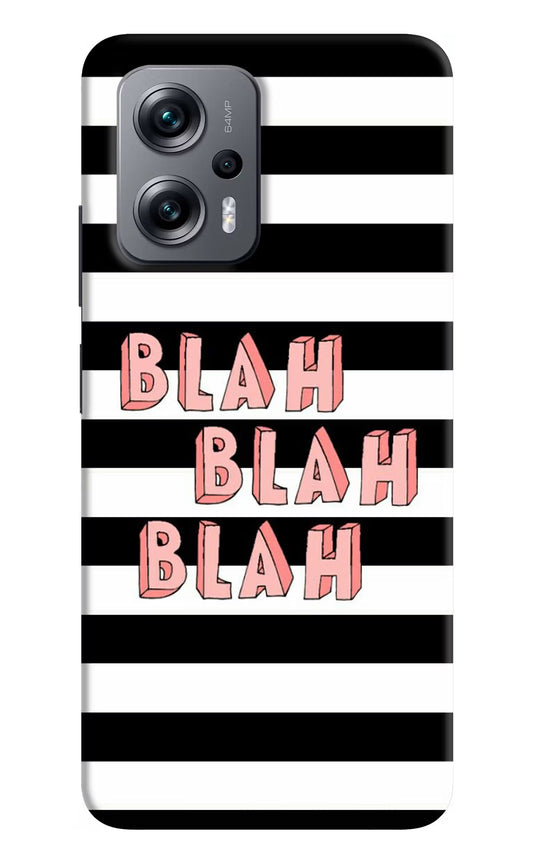 Blah Blah Blah Redmi K50i Hard Case Back Cover by Casekaro