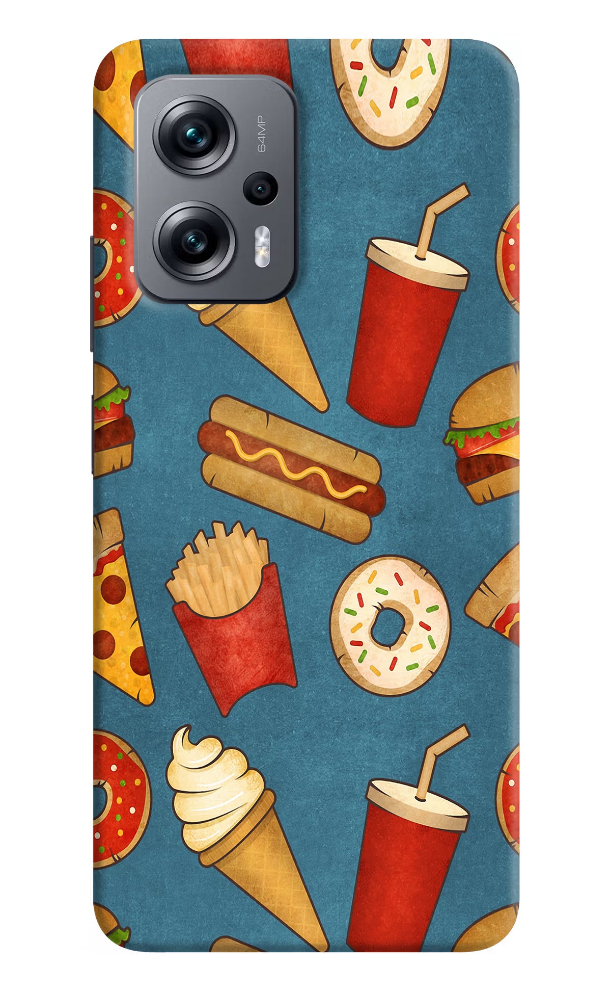 Foodie Redmi K50i Hard Case Back Cover by Casekaro