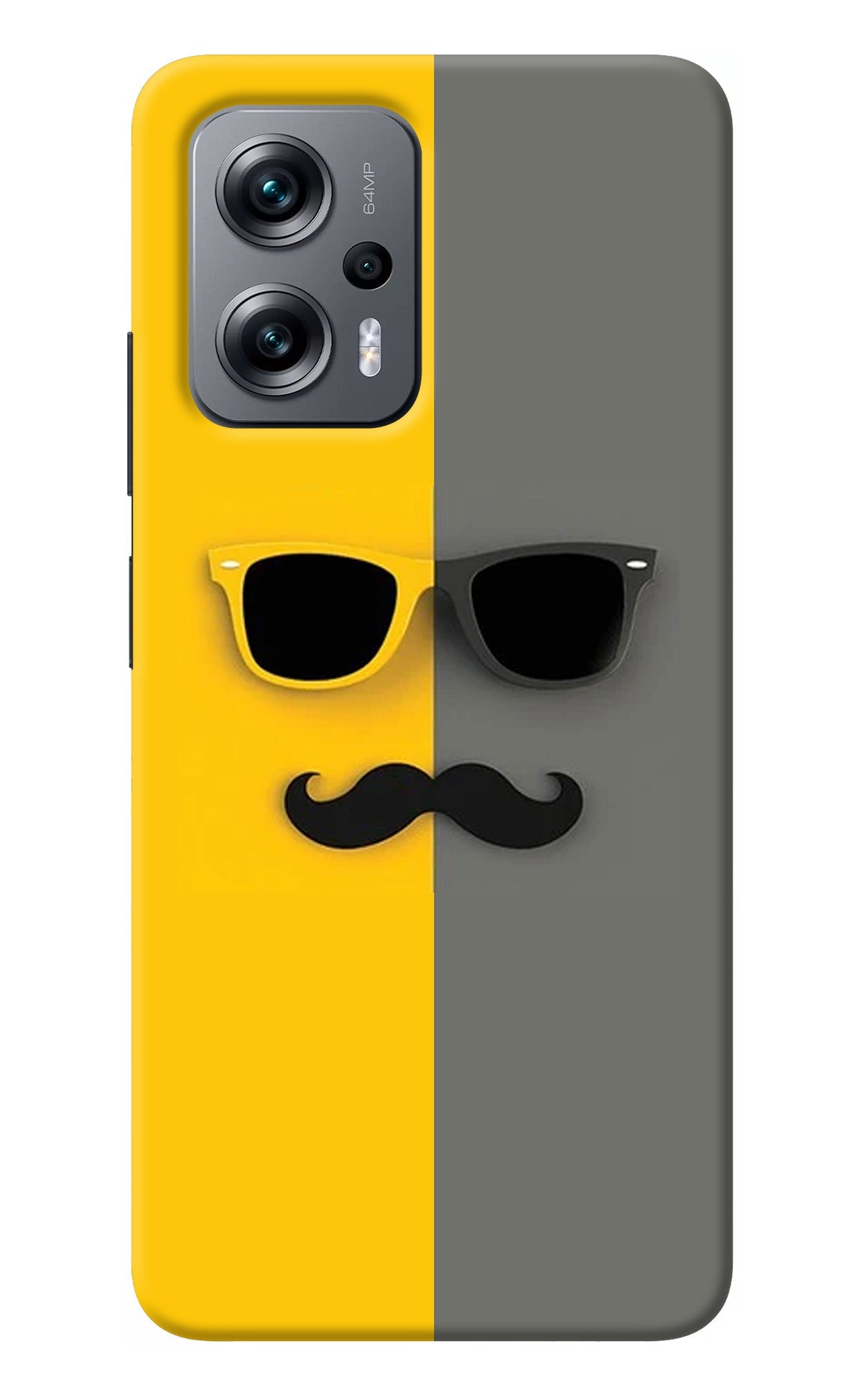 Sunglasses with Mustache Redmi K50i Back Cover