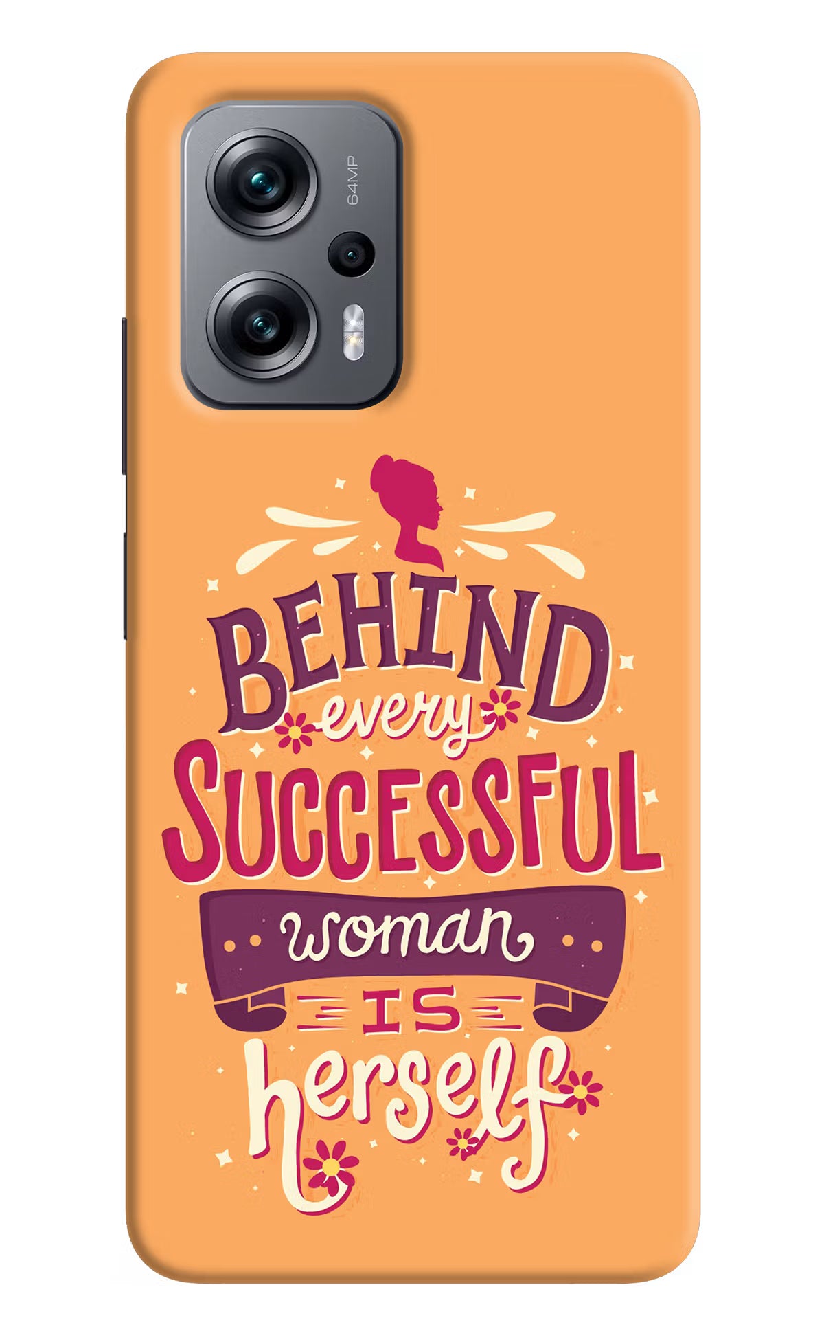 Behind Every Successful Woman There Is Herself Redmi K50i Hard Case Back Cover by Casekaro