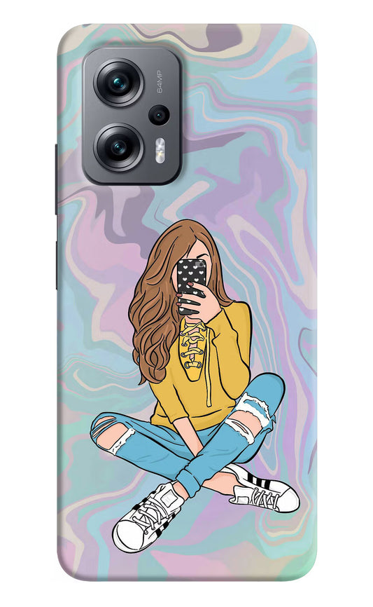 Selfie Girl Redmi K50i Hard Case Back Cover by Casekaro