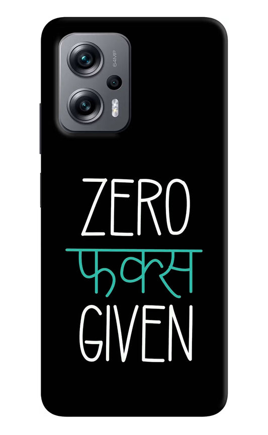 Zero Fucks Given Redmi K50i Hard Case Back Cover by Casekaro