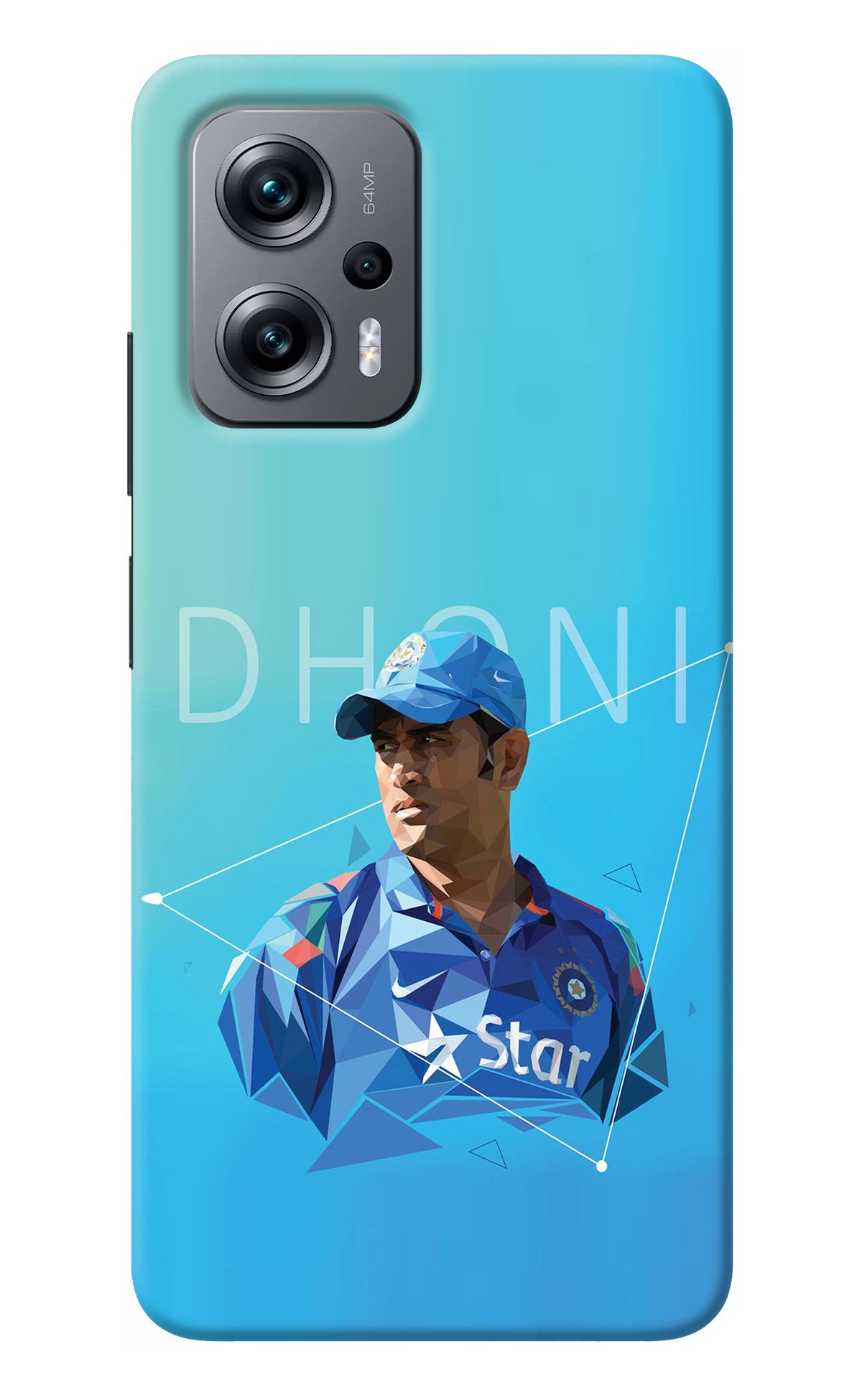 Dhoni Artwork Redmi K50i Back Cover