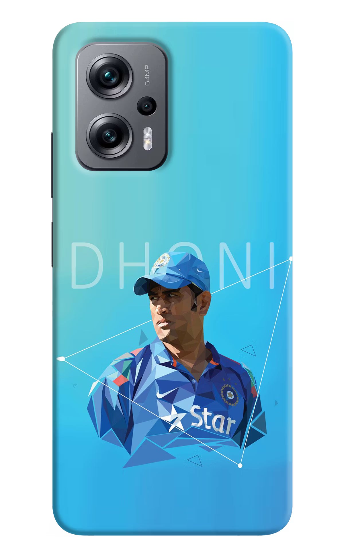 Dhoni Artwork Redmi K50i Hard Case Back Cover by Casekaro