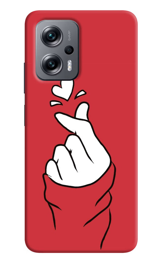 Korean Love Sign Redmi K50i Hard Case Back Cover by Casekaro