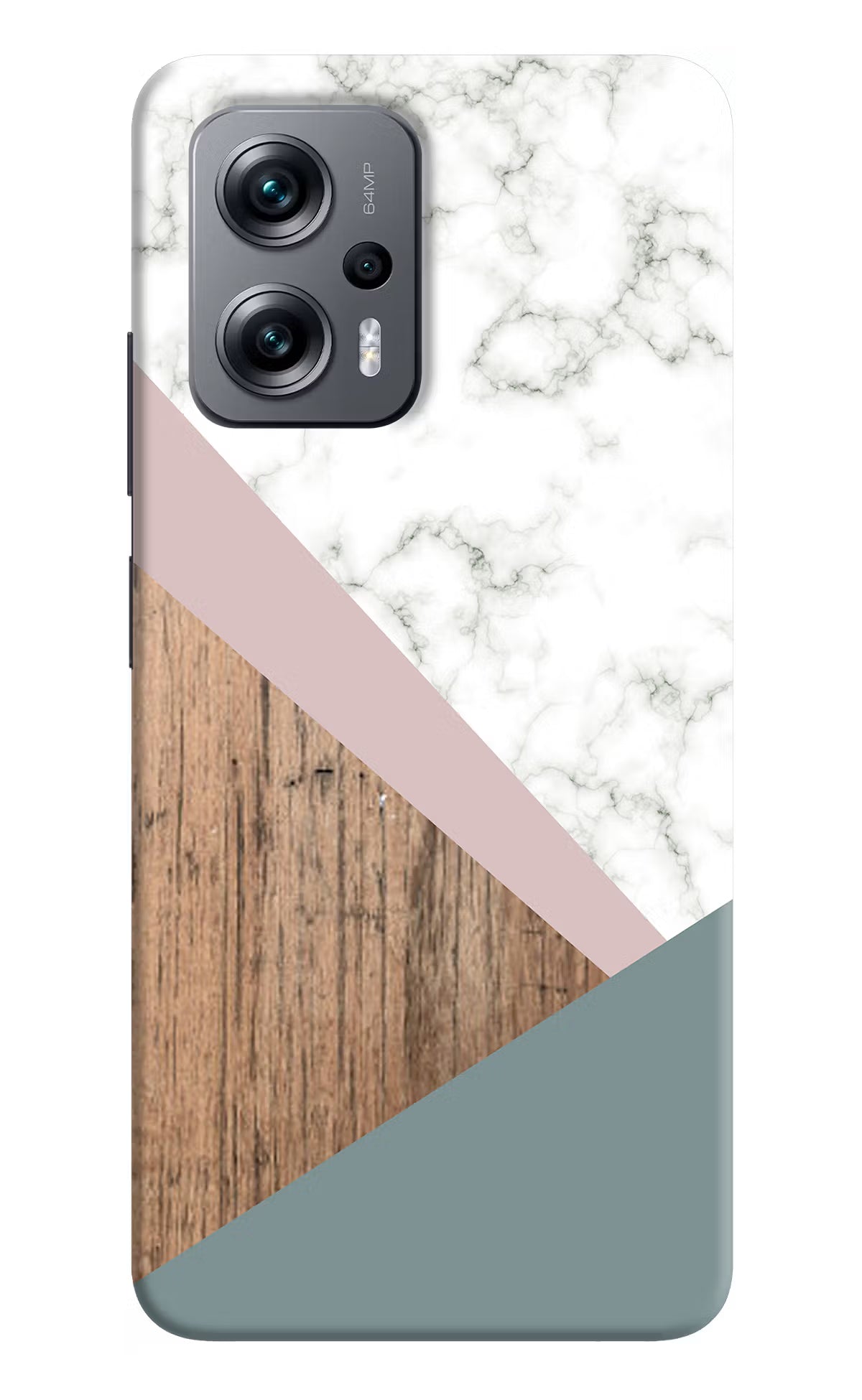 Marble wood Abstract Redmi K50i Hard Case Back Cover by Casekaro