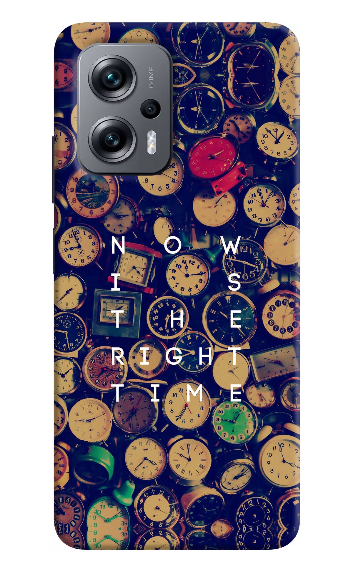 Now is the Right Time Quote Redmi K50i Hard Case Back Cover by Casekaro