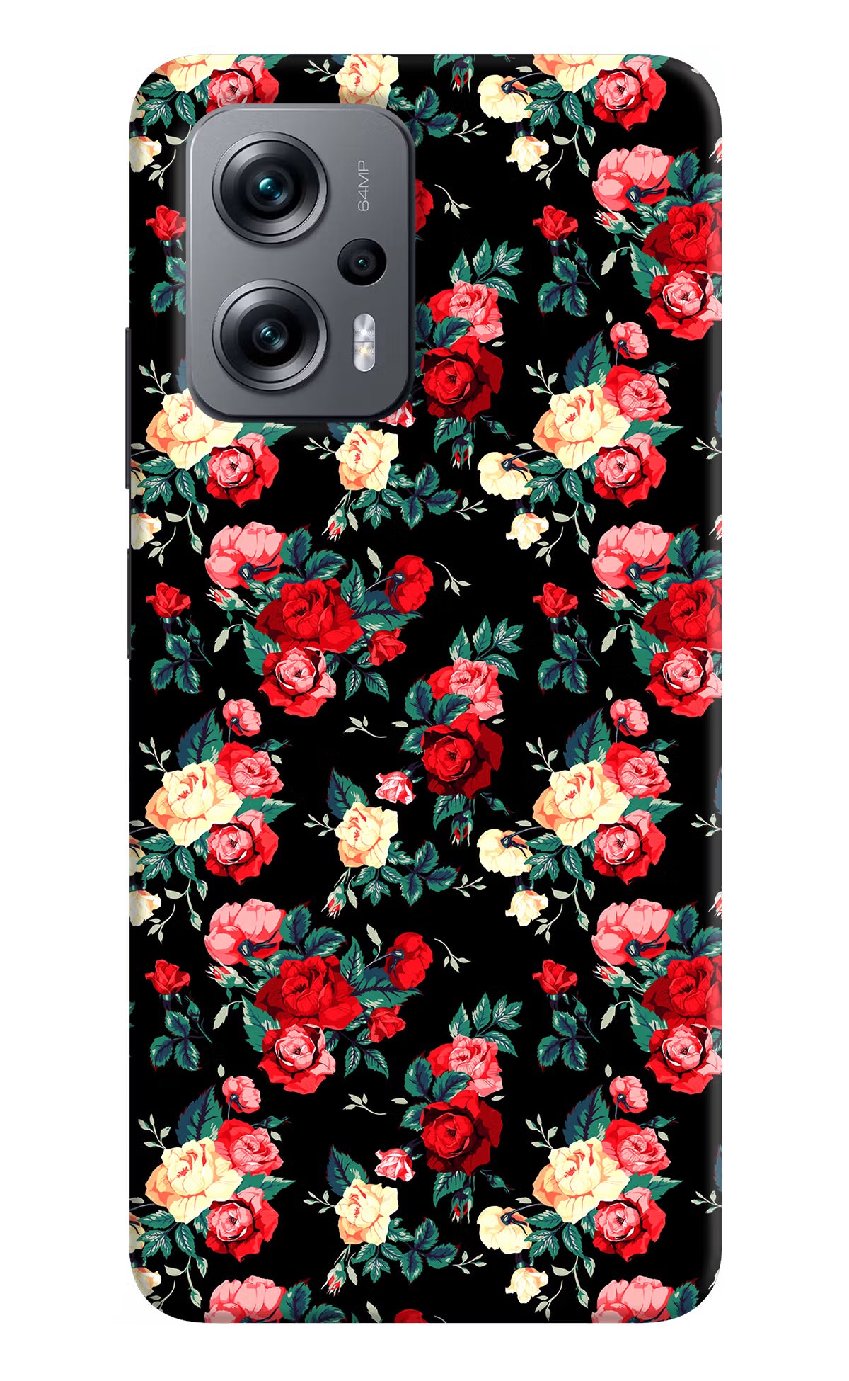 Rose Pattern Redmi K50i Hard Case Back Cover by Casekaro