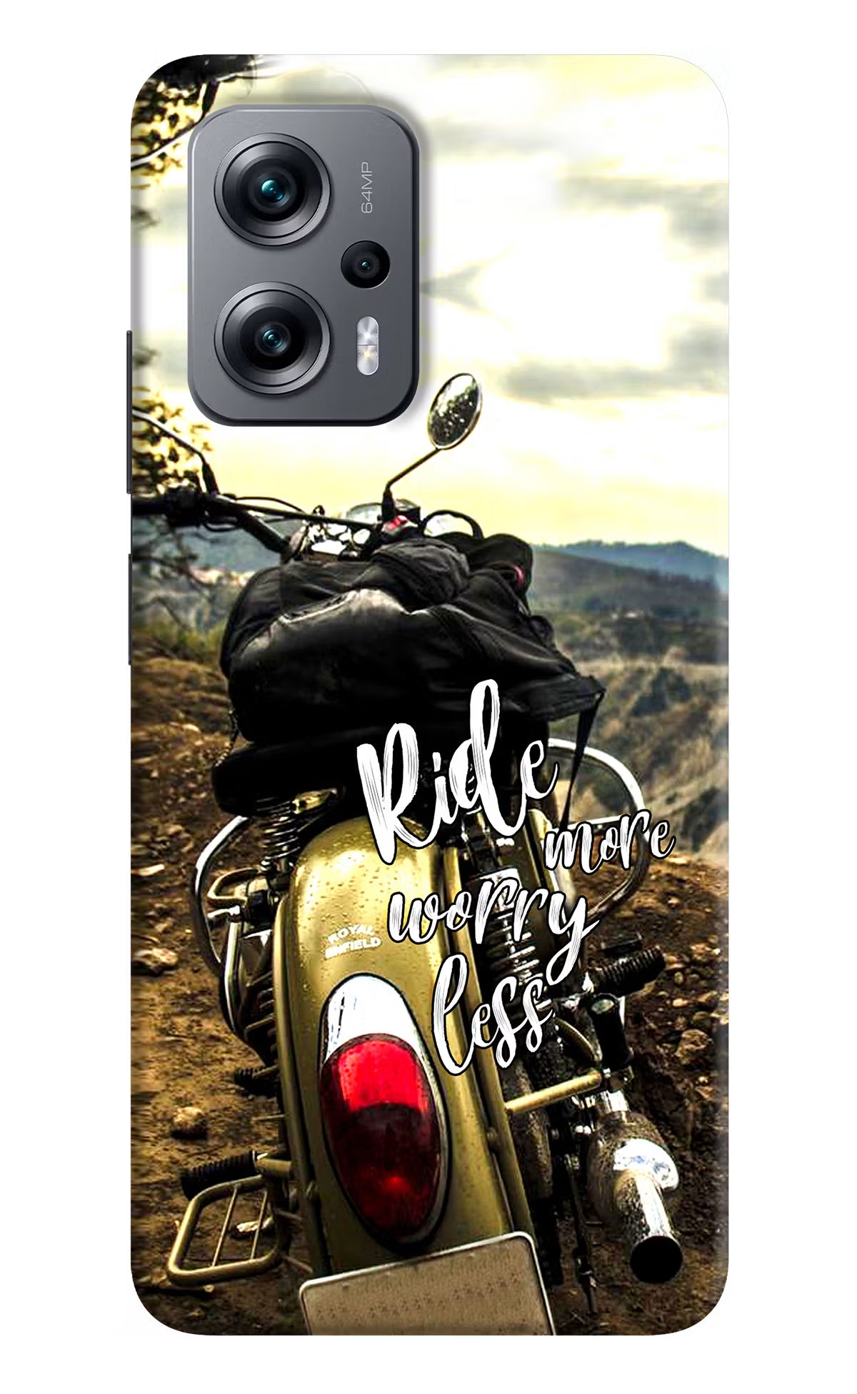 Ride More Worry Less Redmi K50i Hard Case Back Cover by Casekaro