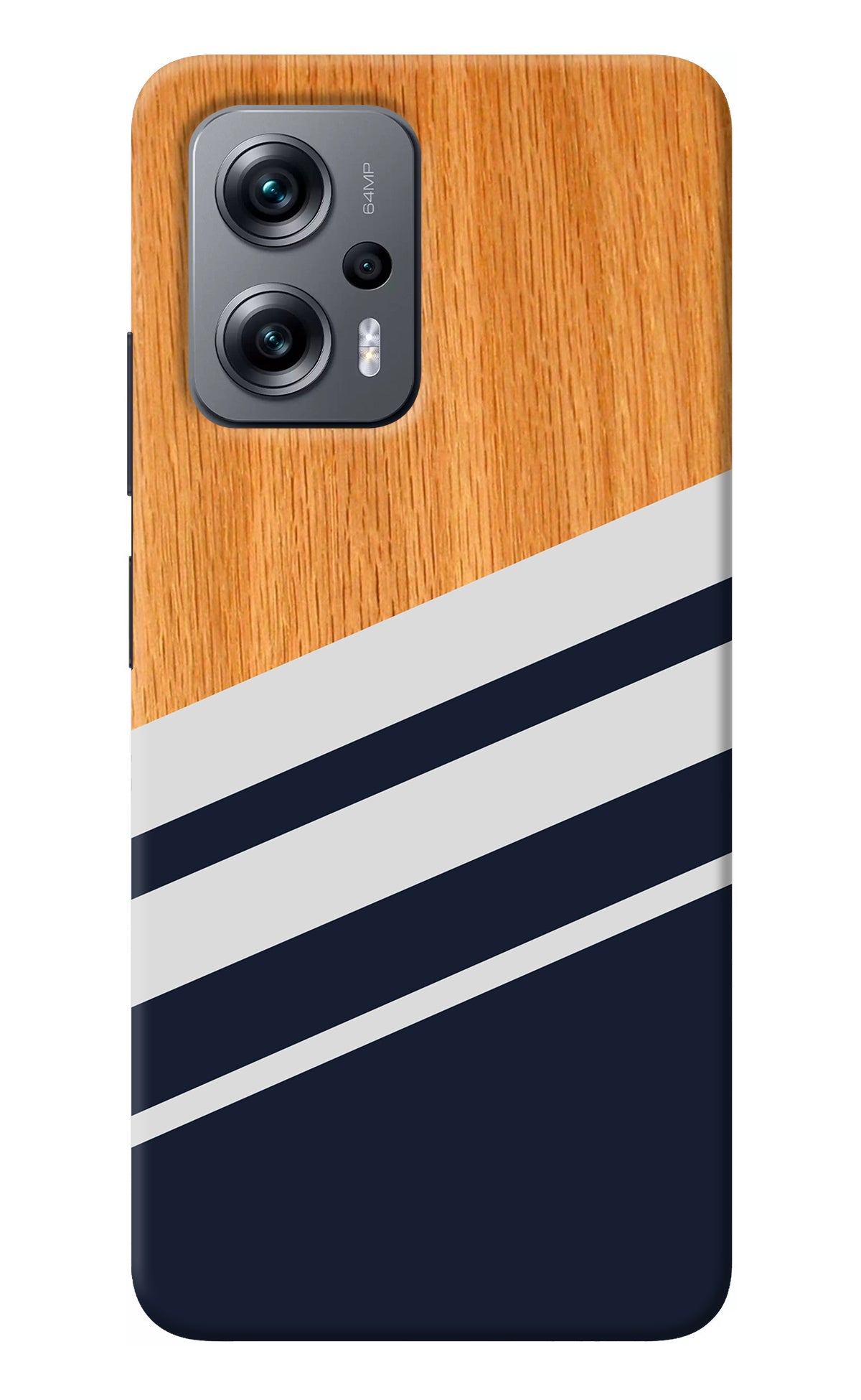 Blue and white wooden Redmi K50i Back Cover