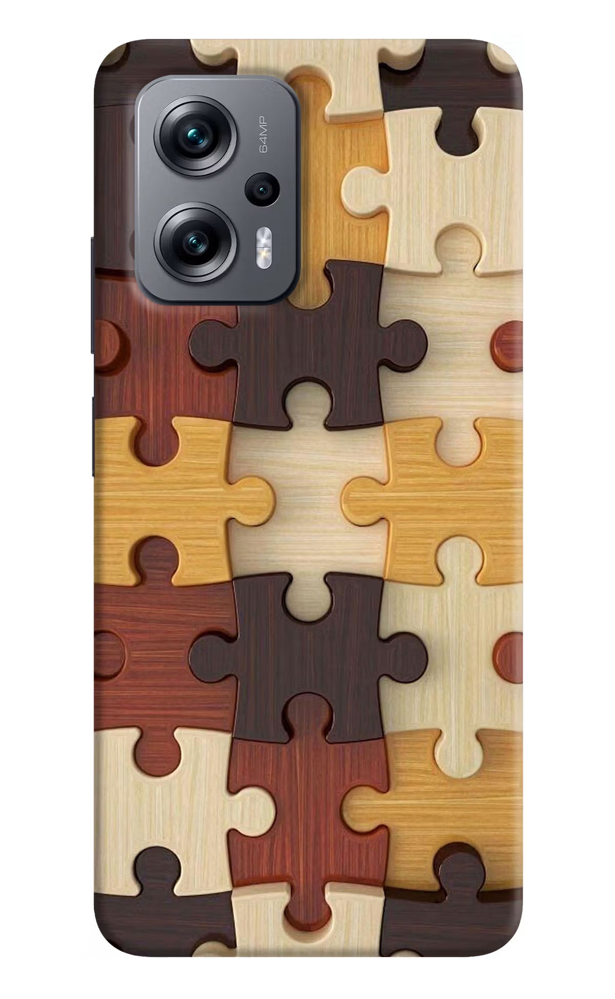 Wooden Puzzle Redmi K50i Hard Case Back Cover by Casekaro