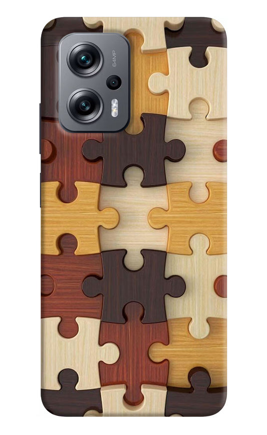 Wooden Puzzle Redmi K50i Hard Case Back Cover by Casekaro