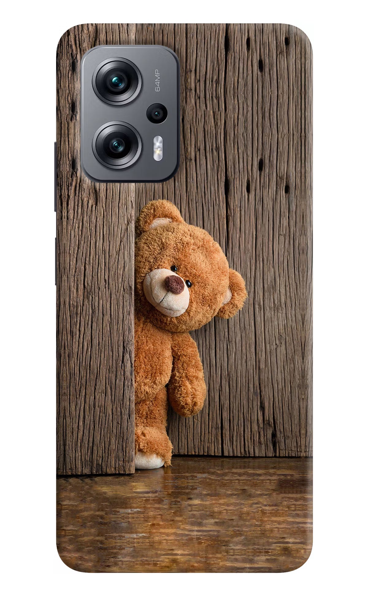 Teddy Wooden Redmi K50i Hard Case Back Cover by Casekaro