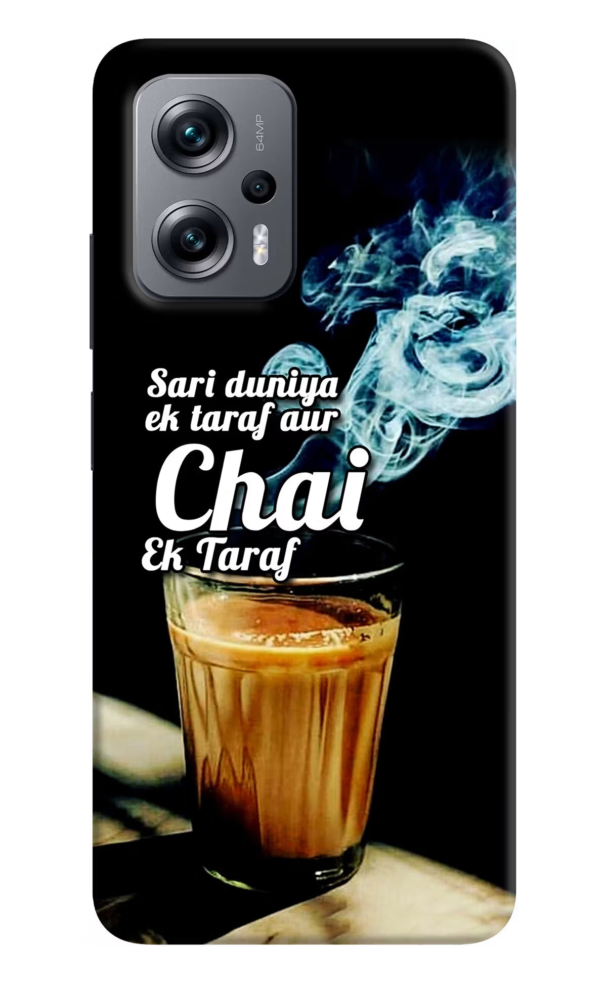 Chai Ek Taraf Quote Redmi K50i Hard Case Back Cover by Casekaro