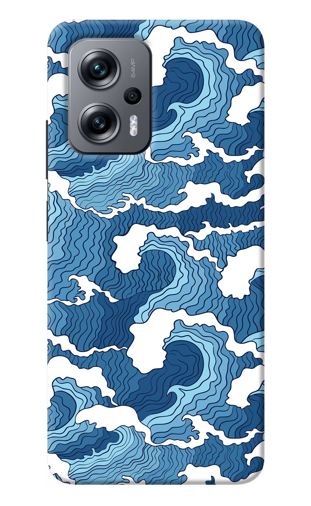 Blue Waves Redmi K50i Back Cover