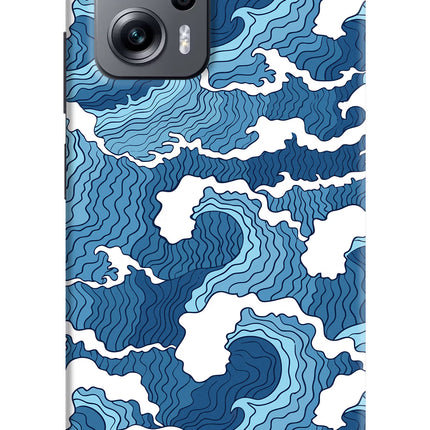 Blue Waves Redmi K50i Hard Case Back Cover by Casekaro