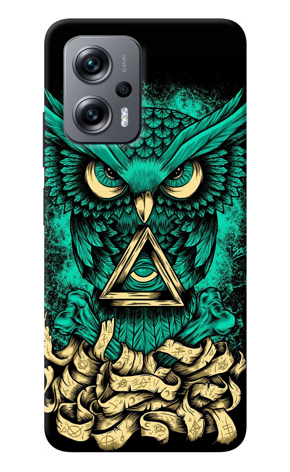 Green Owl Redmi K50i Back Cover