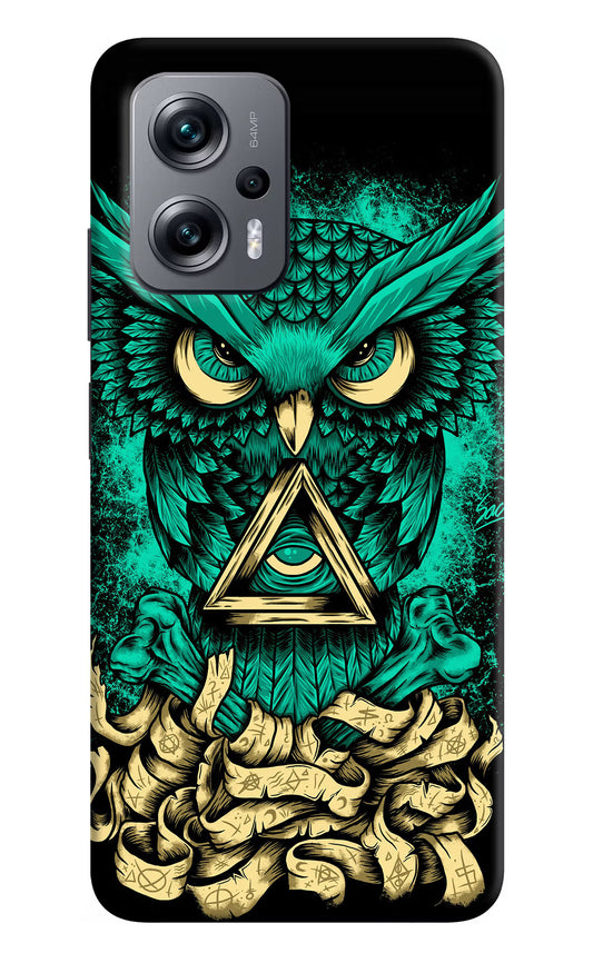 Green Owl Redmi K50i Hard Case Back Cover by Casekaro