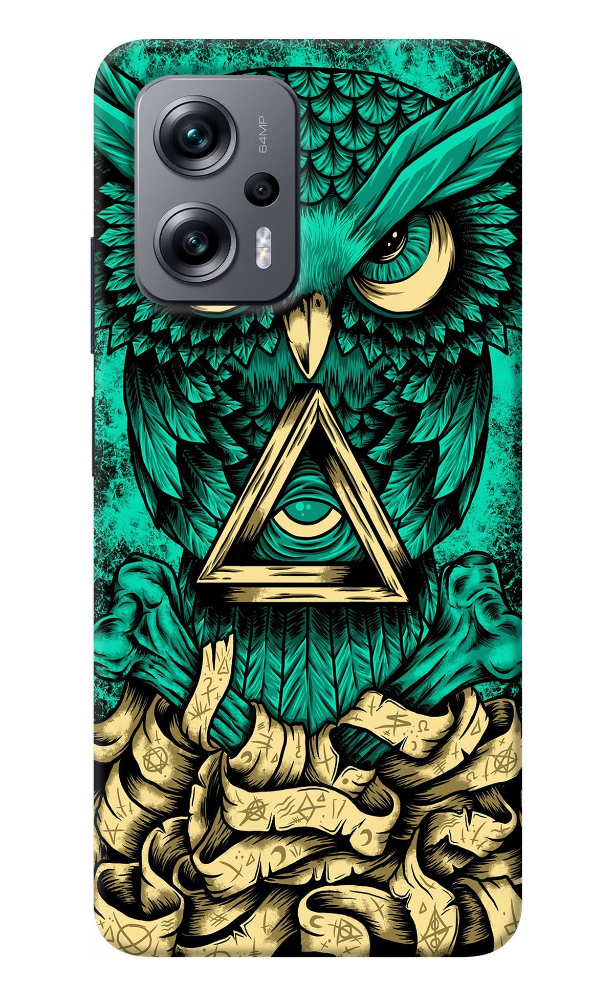 Green Owl Redmi K50i Back Cover