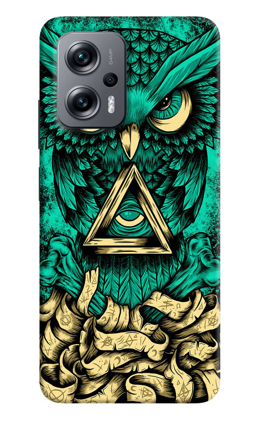 Green Owl Redmi K50i Hard Case Back Cover by Casekaro
