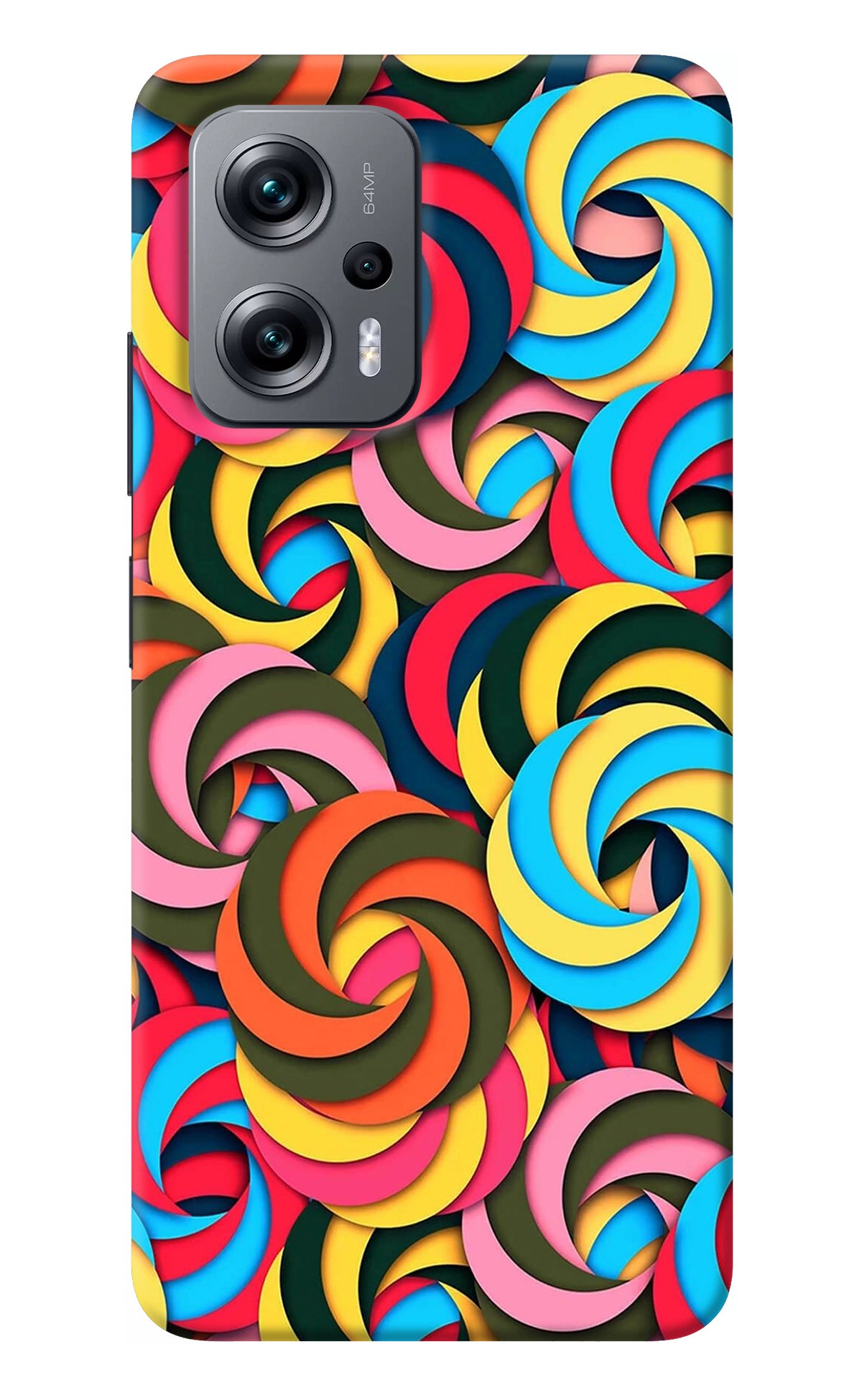 Spiral Pattern Redmi K50i Back Cover