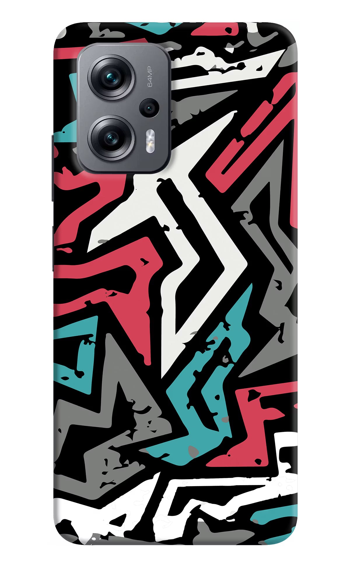 Geometric Graffiti Redmi K50i Hard Case Back Cover by Casekaro