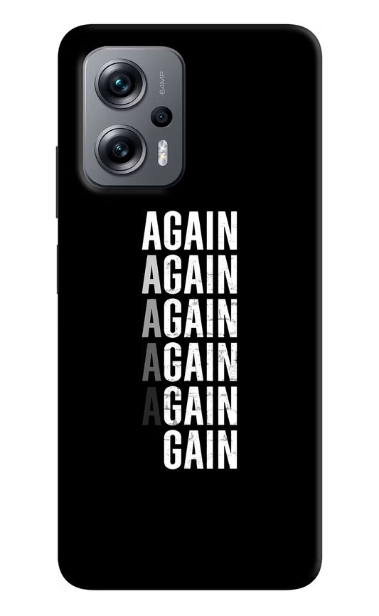 Again Again Gain Redmi K50i Hard Case Back Cover by Casekaro