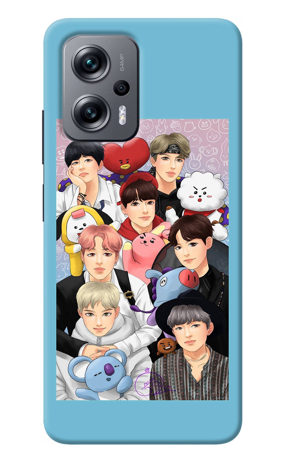 BTS with animals Redmi K50i Back Cover