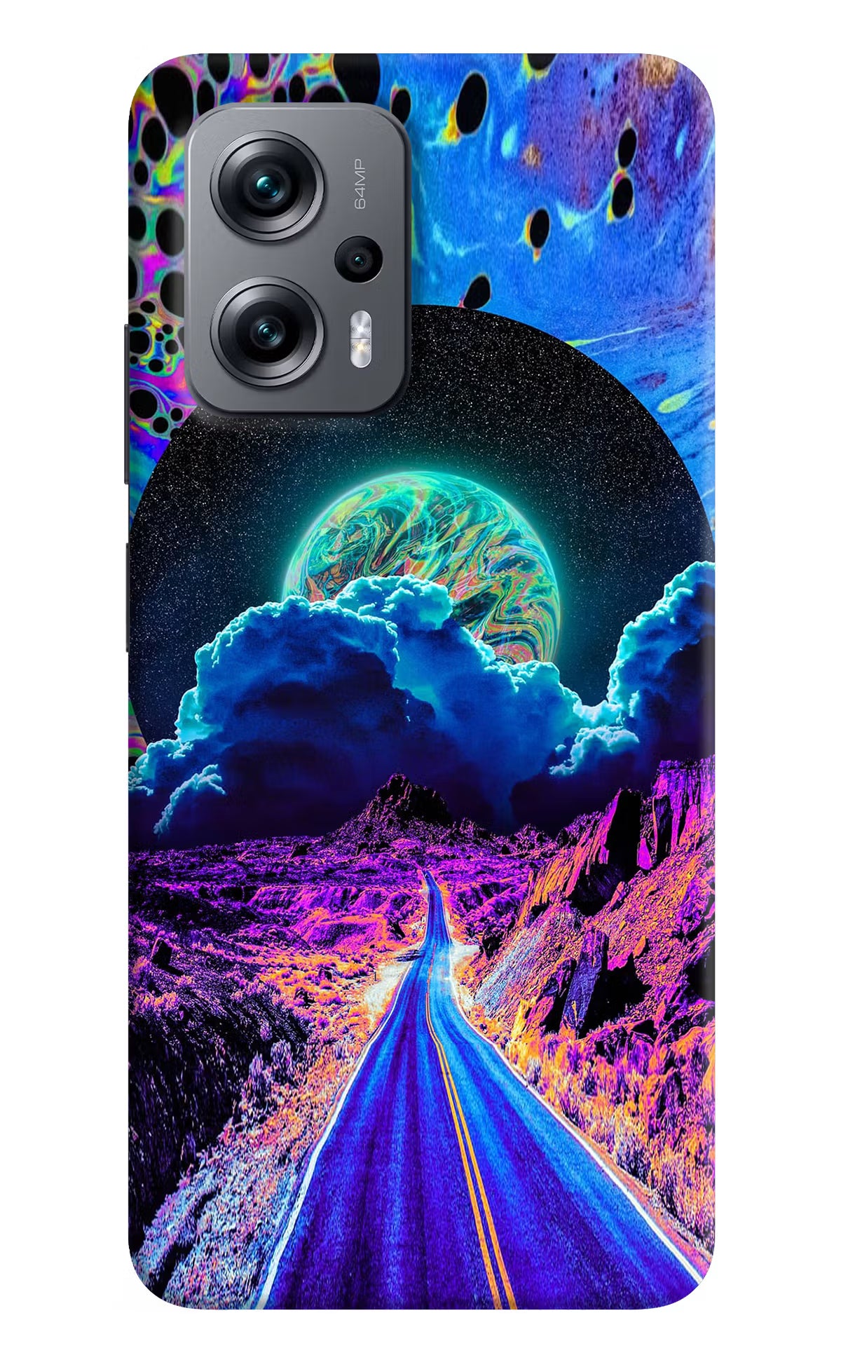 Psychedelic Painting Redmi K50i Hard Case Back Cover by Casekaro