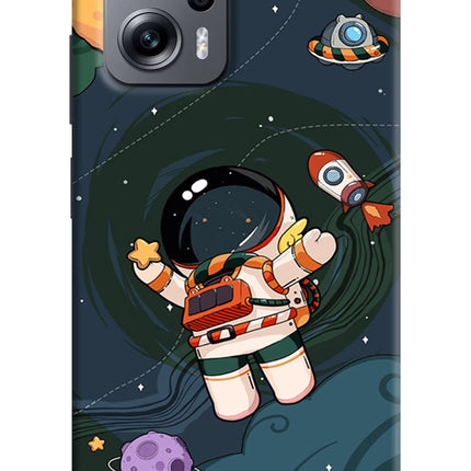 Cartoon Astronaut Redmi K50i Hard Case Back Cover by Casekaro