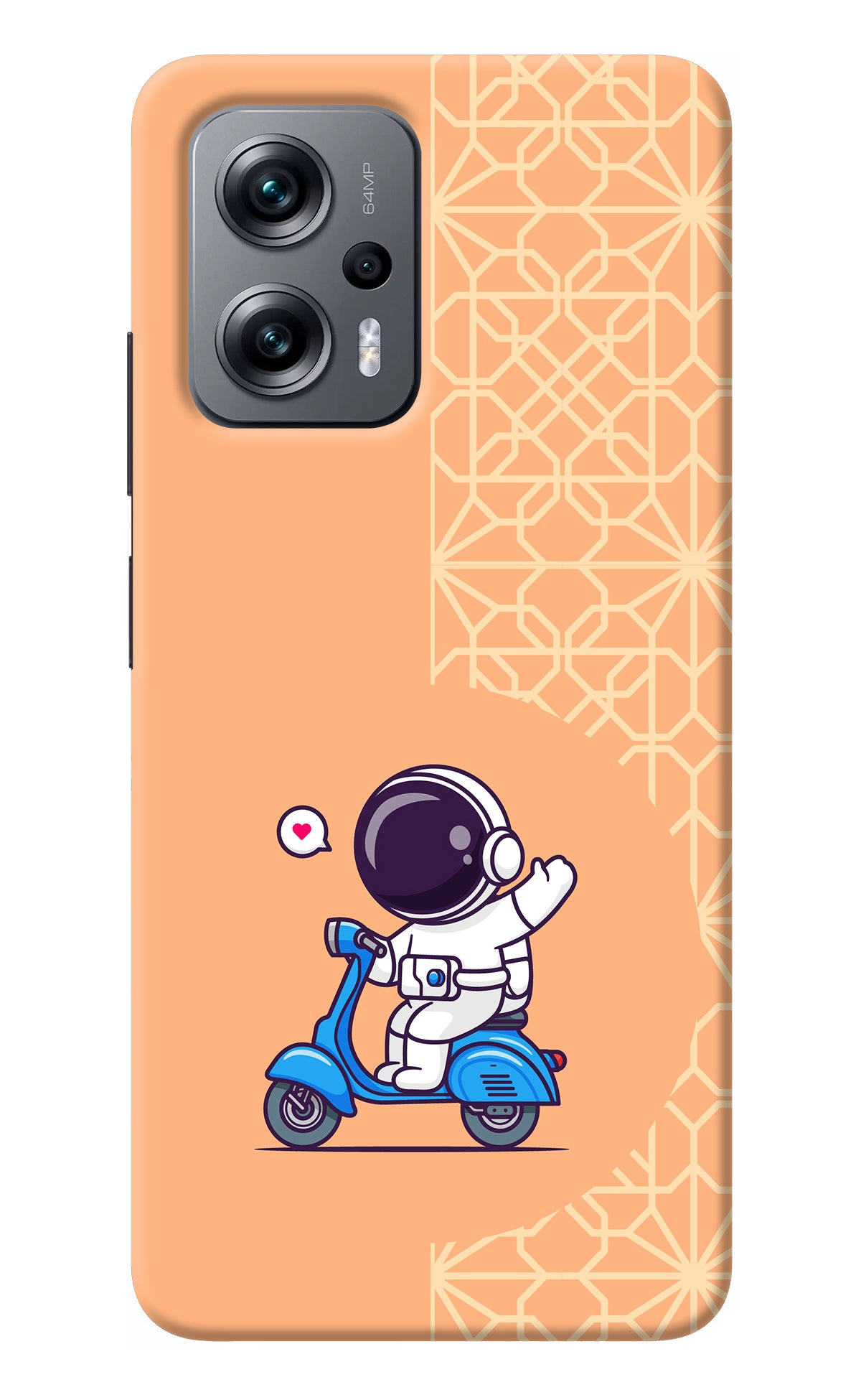 Cute Astronaut Riding Redmi K50i Back Cover