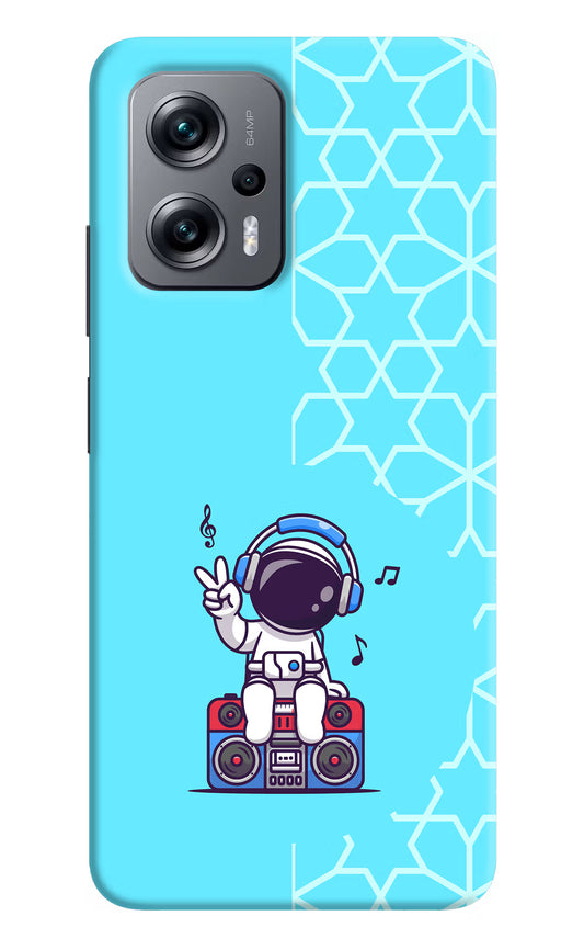 Cute Astronaut Chilling Redmi K50i Hard Case Back Cover by Casekaro