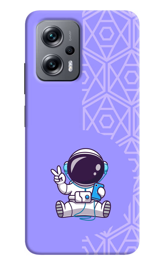 Cute Astronaut Chilling Redmi K50i Hard Case Back Cover by Casekaro