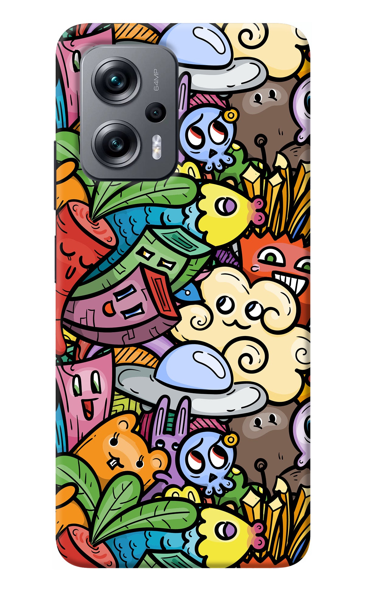 Veggie Doodle Redmi K50i Back Cover